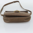 GUCCI Shoulder Bag Leather Brown Gold Tone 48 001 3969 Auth gh2319-9