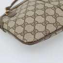 GUCCI GG Supreme Shoulder Bag PVC Leather Beige Gold Tone 904 02 047 Auth gh2320-13