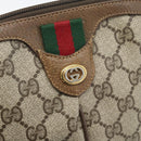 GUCCI GG Supreme Shoulder Bag PVC Leather Beige Gold Tone 904 02 047 Auth gh2320-15