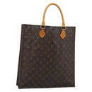 LOUIS VUITTON Monogram Sac Plat Hand Bag M51140 LV Auth gh2321-1