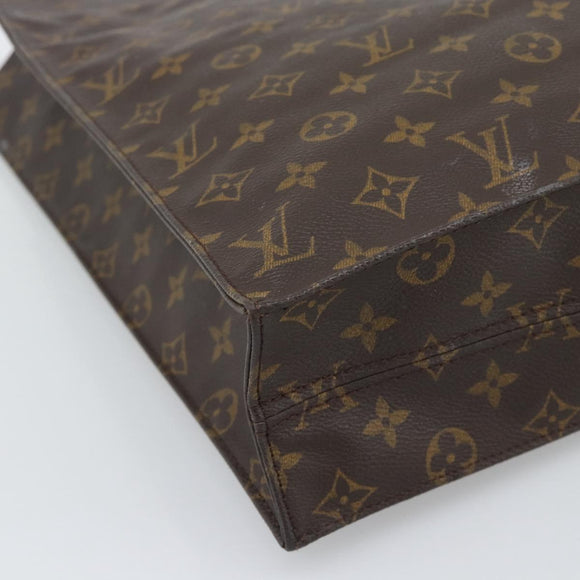 LOUIS VUITTON Monogram Sac Plat Hand Bag M51140 LV Auth gh2321