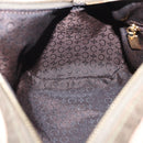 CELINE C Macadam Hand Bag Suede Green Gold Tone Auth gh2322A-18