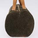 CELINE C Macadam Hand Bag Suede Green Gold Tone Auth gh2322A-5