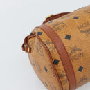 MCM Vicetos Shoulder Bag PVC Leather Brown Gold Tone Auth gh2323-14