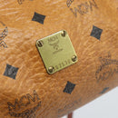 MCM Vicetos Shoulder Bag PVC Leather Brown Gold Tone Auth gh2323-12
