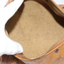 MCM Vicetos Shoulder Bag PVC Leather Brown Gold Tone Auth gh2323-11