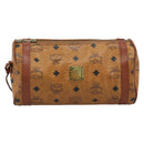 MCM Vicetos Shoulder Bag PVC Leather Brown Gold Tone Auth gh2323-13