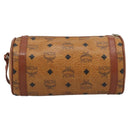 MCM Vicetos Shoulder Bag PVC Leather Brown Gold Tone Auth gh2323-2