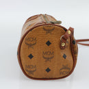 MCM Vicetos Shoulder Bag PVC Leather Brown Gold Tone Auth gh2323-3