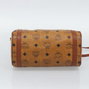 MCM Vicetos Shoulder Bag PVC Leather Brown Gold Tone Auth gh2323-5