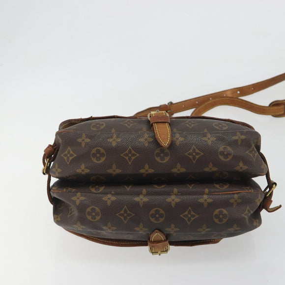 LOUIS VUITTON Monogram Saumur 30 Shoulder Bag M42256 LV Auth gh2324