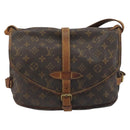 LOUIS VUITTON Monogram Saumur 30 Shoulder Bag M42256 LV Auth gh2324-13