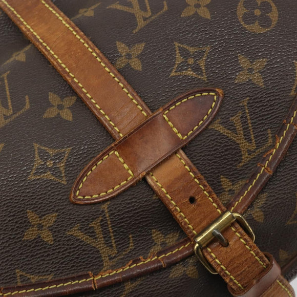 LOUIS VUITTON Monogram Saumur 30 Shoulder Bag M42256 LV Auth gh2324
