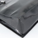 GUCCI Tote Bag Patent Black Silver 001 3264 Auth gh2325-13