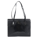 GUCCI Tote Bag Patent Black Silver 001 3264 Auth gh2325-2