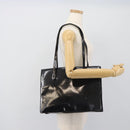 GUCCI Tote Bag Patent Black Silver 001 3264 Auth gh2325-24