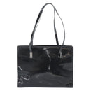 GUCCI Tote Bag Patent Black Silver 001 3264 Auth gh2325-3