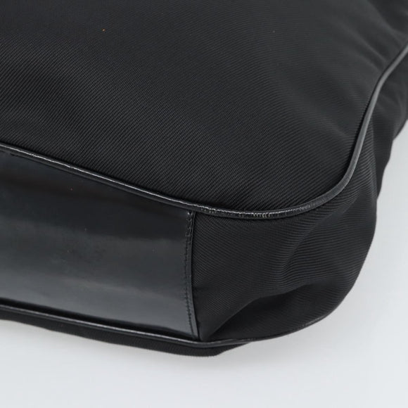 GUCCI Bamboo Hand Bag Nylon 2way Black Silver 001 1705 1577 Auth gh2326