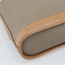 Christian Dior Shoulder Bag PVC Leather Beige Gold Tone Auth gh2327-11