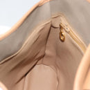 Christian Dior Shoulder Bag PVC Leather Beige Gold Tone Auth gh2327-17