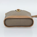 Christian Dior Shoulder Bag PVC Leather Beige Gold Tone Auth gh2327-9