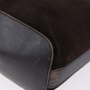 GUCCI Shoulder Bag Suede Brown Gold Tone 001 3814 Auth gh2328-17