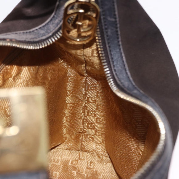 GUCCI Shoulder Bag Suede Brown Gold Tone 001 3814 Auth gh2328