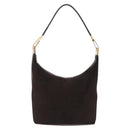 GUCCI Shoulder Bag Suede Brown Gold Tone 001 3814 Auth gh2328-13