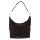 GUCCI Shoulder Bag Suede Brown Gold Tone 001 3814 Auth gh2328-2