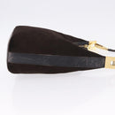 GUCCI Shoulder Bag Suede Brown Gold Tone 001 3814 Auth gh2328-3