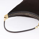 GUCCI Shoulder Bag Suede Brown Gold Tone 001 3814 Auth gh2328-8