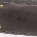 BALLY Hand Bag Leather Gray Gold Tone Auth gh2329-11
