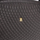 BALLY Hand Bag Leather Gray Gold Tone Auth gh2329-17