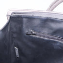 BALLY Hand Bag Leather Gray Gold Tone Auth gh2329-22