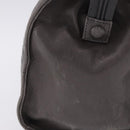 BALLY Hand Bag Leather Gray Gold Tone Auth gh2329-5