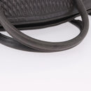 BALLY Hand Bag Leather Gray Gold Tone Auth gh2329-8