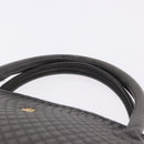 BALLY Hand Bag Leather Gray Gold Tone Auth gh2329-9