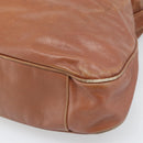 GUCCI Bamboo Hand Bag Leather 2way Brown Gold Tone Auth gh2330-14