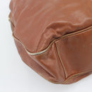 GUCCI Bamboo Hand Bag Leather 2way Brown Gold Tone Auth gh2330-15