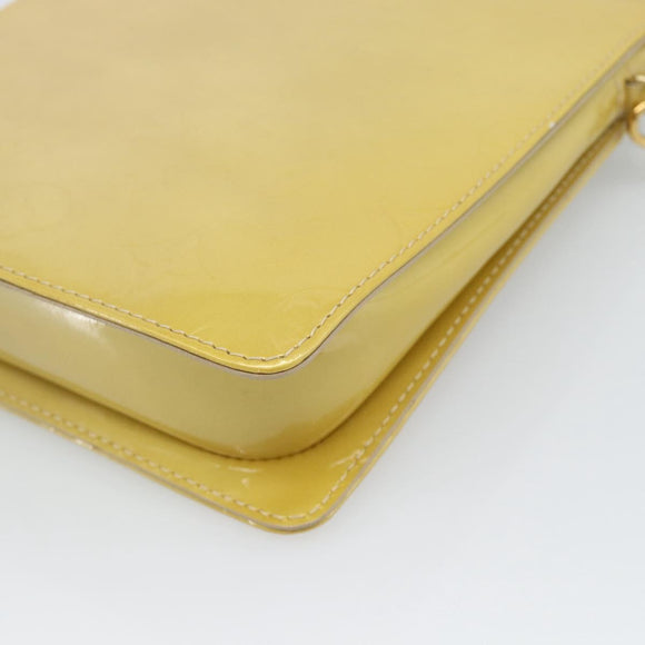 LOUIS VUITTON Monogram Vernis Motto Accessory Pouch Beige M91136 LV Auth gh2331A