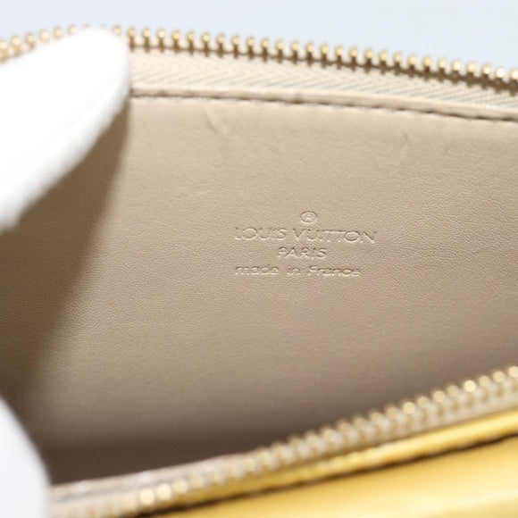LOUIS VUITTON Monogram Vernis Motto Accessory Pouch Beige M91136 LV Auth gh2331A