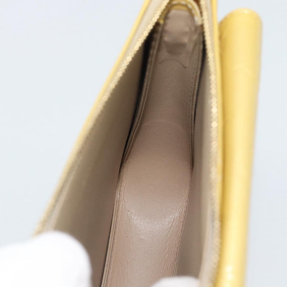 LOUIS VUITTON Monogram Vernis Motto Accessory Pouch Beige M91136 LV Auth gh2331A