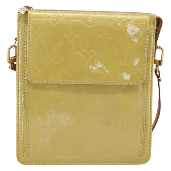 LOUIS VUITTON Monogram Vernis Motto Accessory Pouch Beige M91136 LV Auth gh2331A