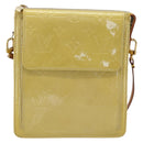 LOUIS VUITTON Monogram Vernis Motto Accessory Pouch Beige M91136 LV Auth gh2331A-13