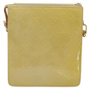 LOUIS VUITTON Monogram Vernis Motto Accessory Pouch Beige M91136 LV Auth gh2331A-2