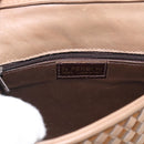 FENDI Shoulder Bag Leather Brown Gold Tone Auth gh2333A-17
