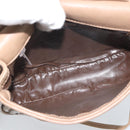 FENDI Shoulder Bag Leather Brown Gold Tone Auth gh2333A-11