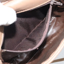 FENDI Shoulder Bag Leather Brown Gold Tone Auth gh2333A-12