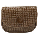 FENDI Shoulder Bag Leather Brown Gold Tone Auth gh2333A-13