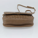 FENDI Shoulder Bag Leather Brown Gold Tone Auth gh2333A-5